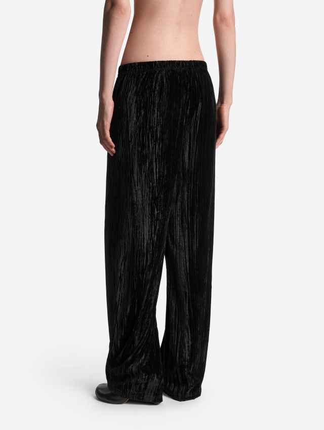 Straight-Leg Velvet Trousers