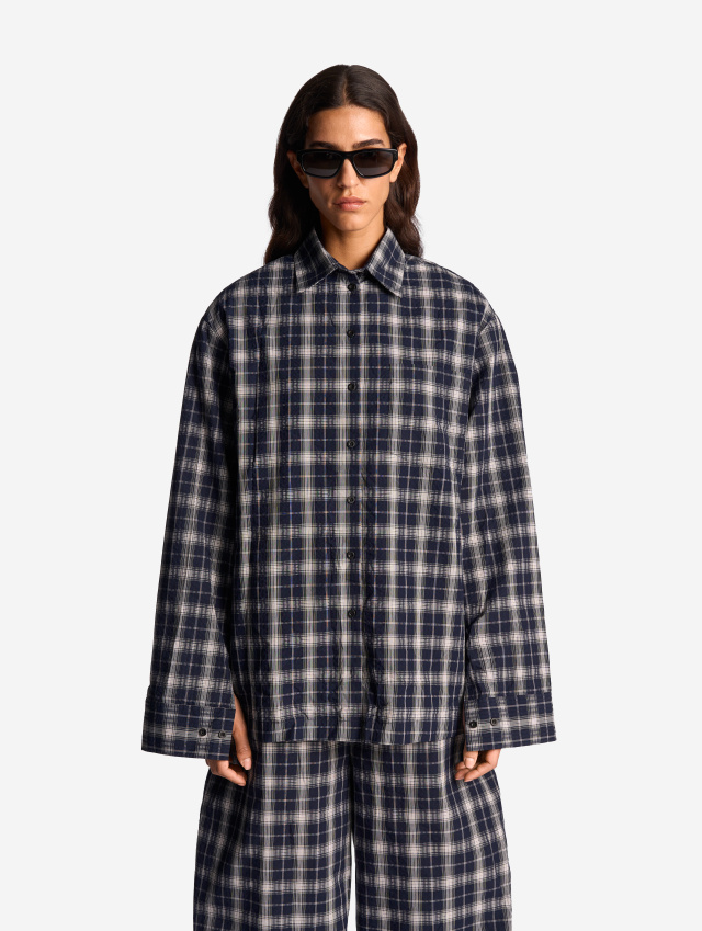 Рубашка Grandpa Fit из жатого хлопка