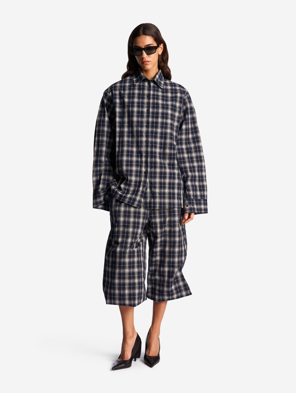 Брюки Baggy из жатого хлопка, фото 4