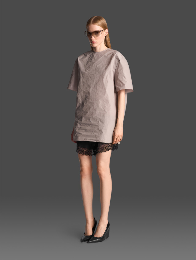 T-Shirt Dress in Paper Fabric