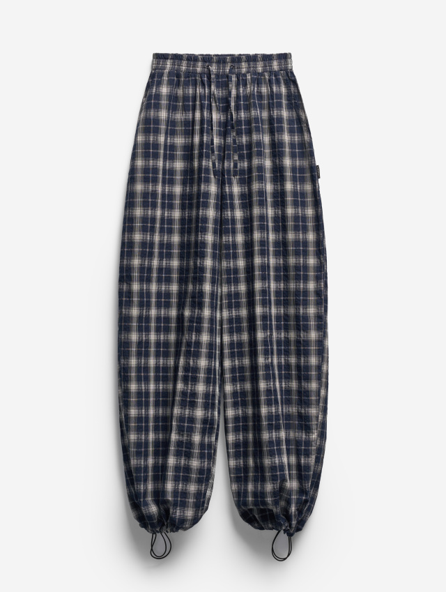 Брюки Baggy из жатого хлопка