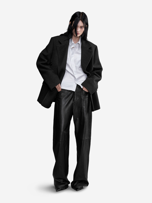 Кожаные джинсы Relaxed Fit