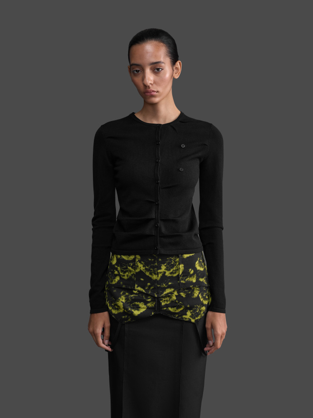 Slim Fit Ruched Cardigan