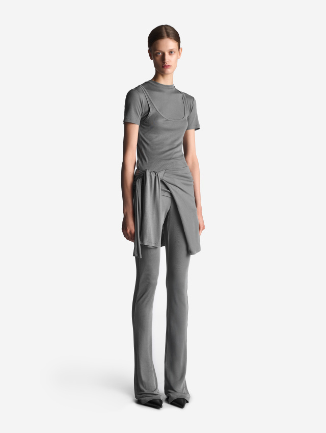 Тонкая трикотажная майка-топ