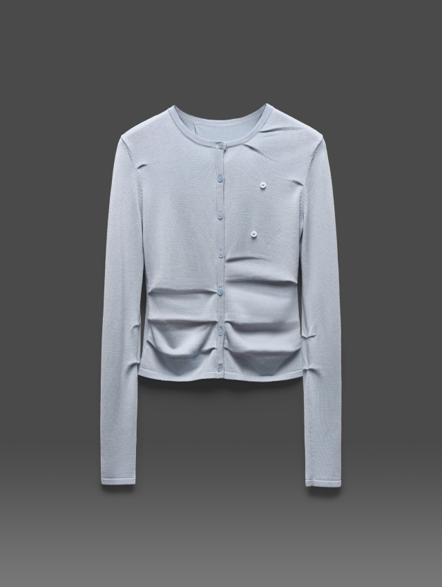 Slim Fit Ruched Cardigan