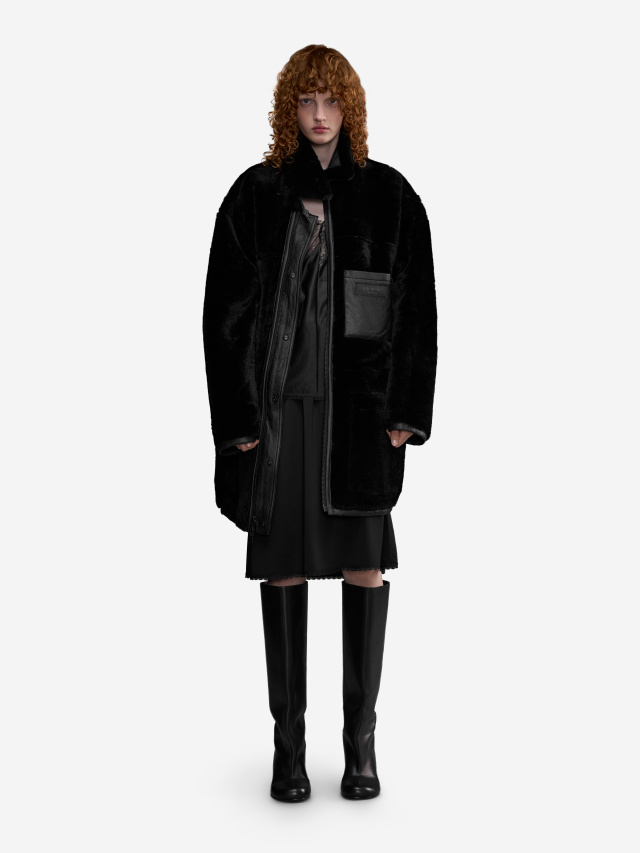 Дубленка 90\'s из натурального меха 