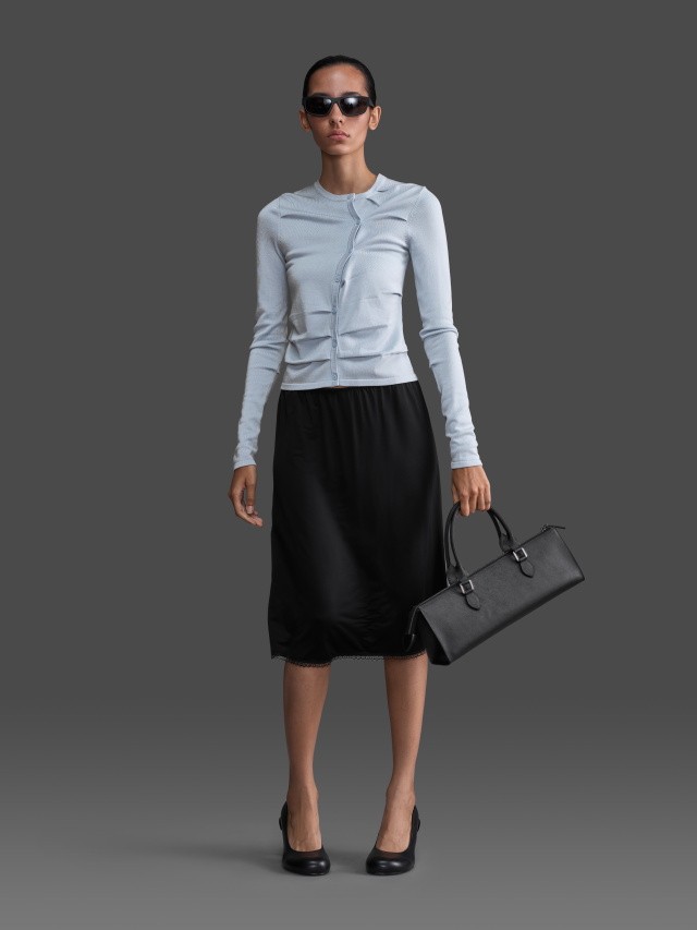 Slim Fit Ruched Cardigan