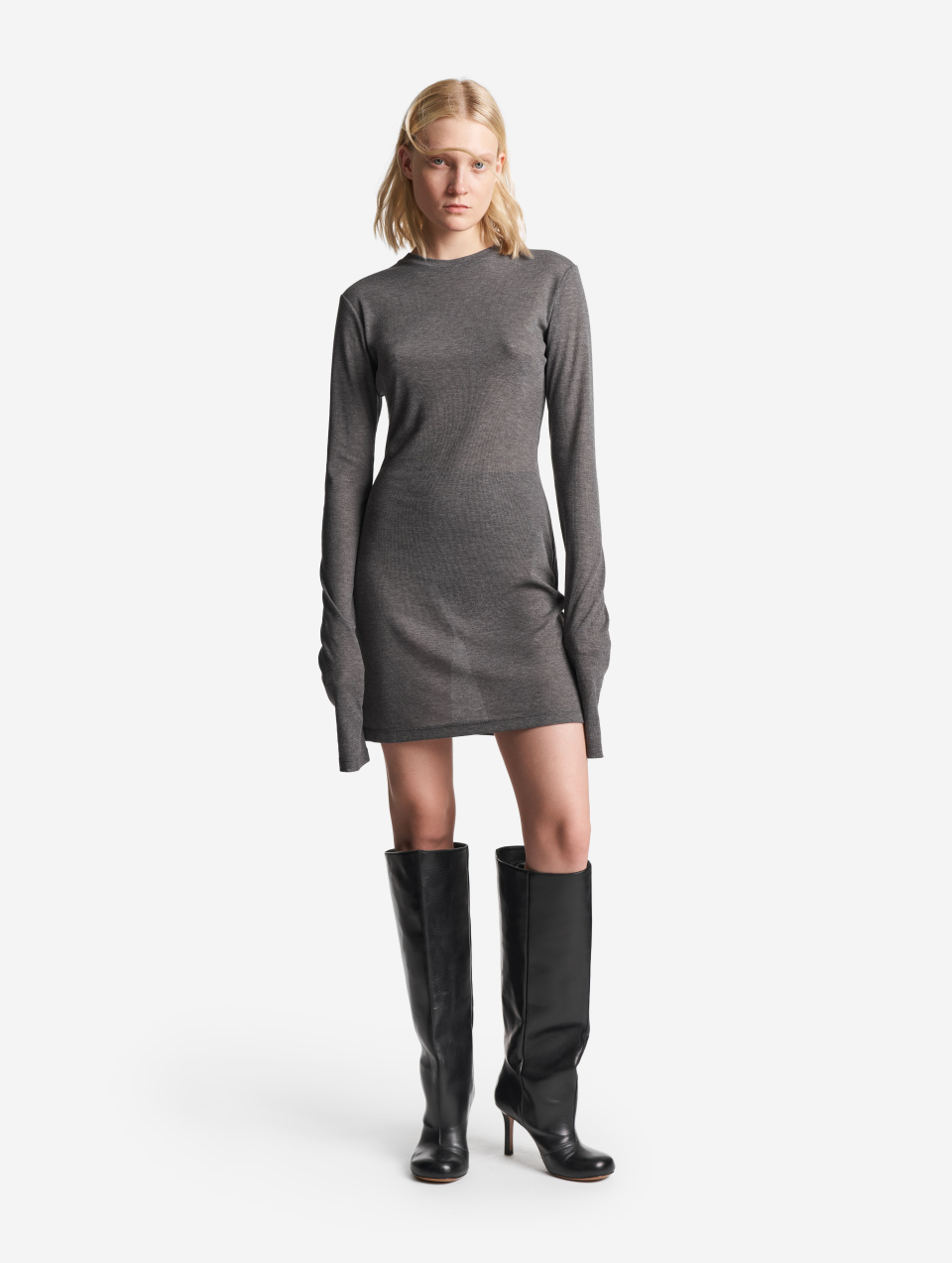 Тонкий трикотажный лонгслив Slim Fit, фото 1