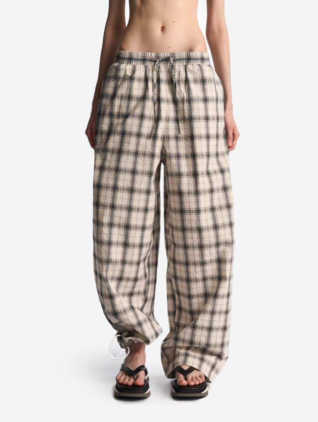 Baggy Pants in Seersucker Cotton