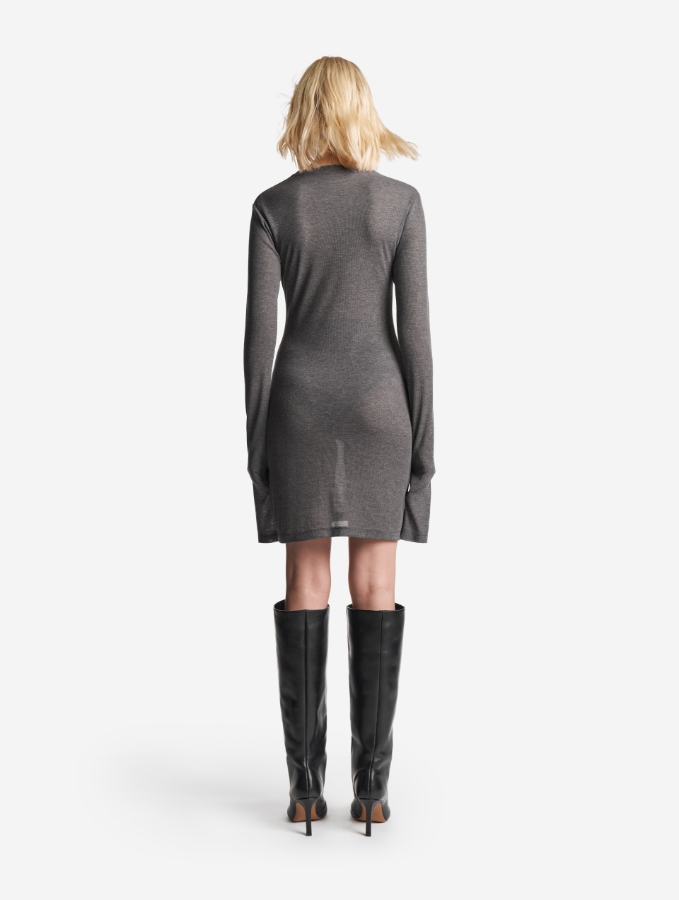 Тонкий трикотажный лонгслив Slim Fit, фото 4