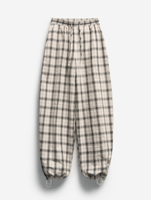 Baggy Pants in Seersucker Cotton