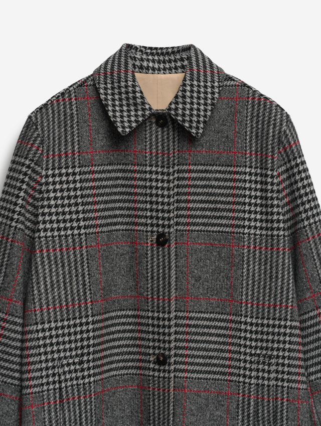 Plaid Mackintosh Coat