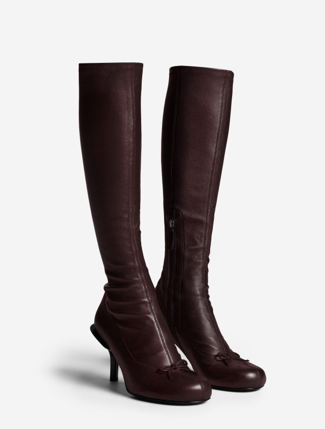 Leather Knee High Sock Boots Leather Knee High Sock Boots