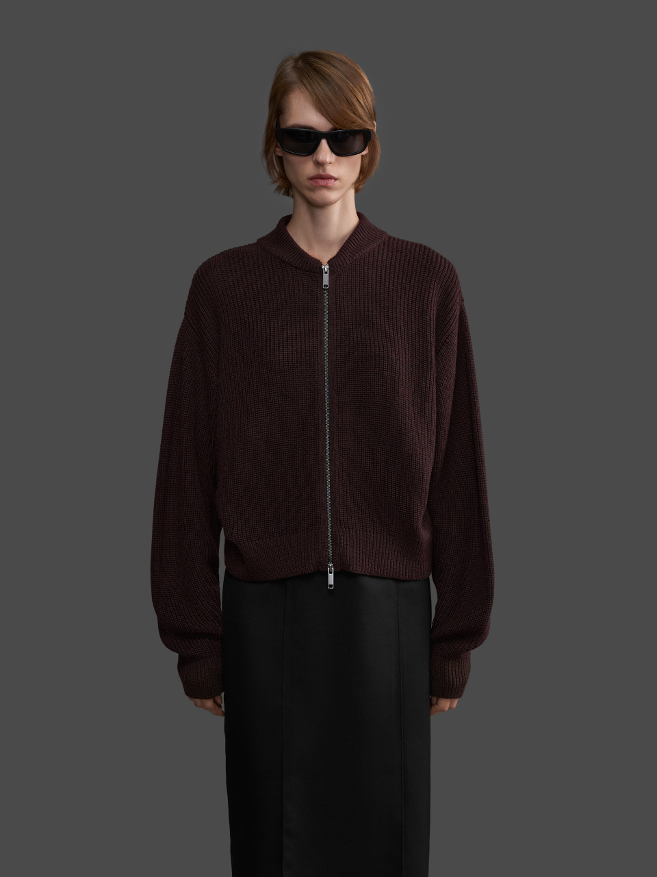 Knitted Zip-Up Bomber Jacket, фото 3 Knitted Zip-Up Bomber Jacket, фото 3
