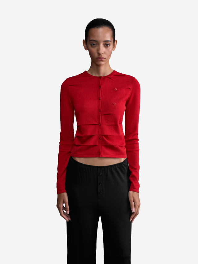 Slim Fit Ruched Cardigan