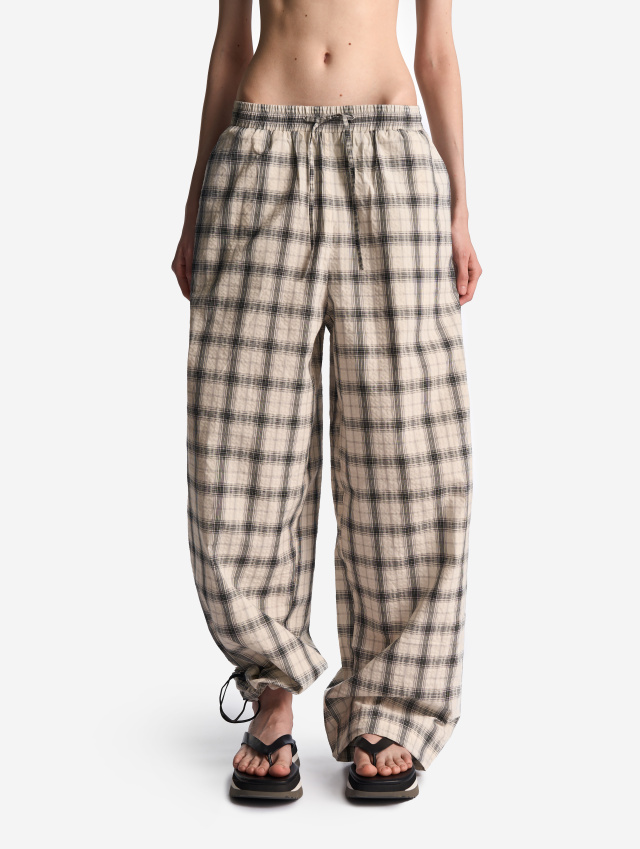 Брюки Baggy из жатого хлопка