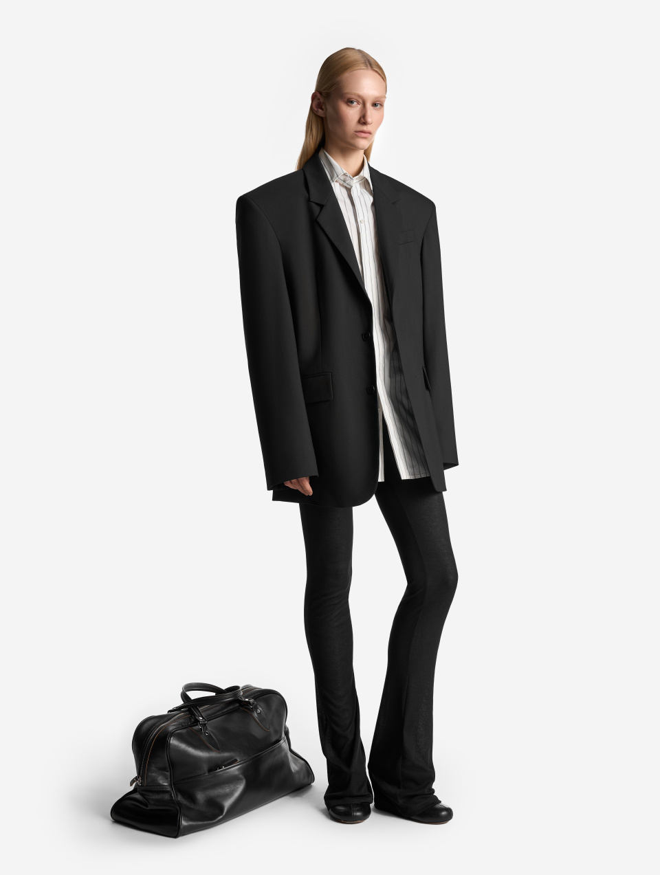 Тонкие трикотажные леггинсы Bootcut, фото 1